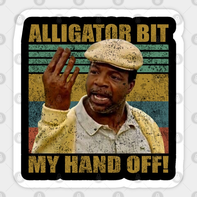 Alligator Bit My Hand Off Sticker by danterjad